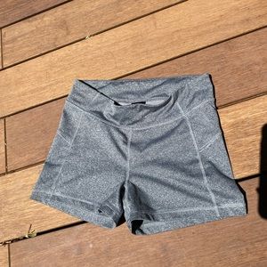 Grey spandex shorts